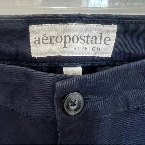 Aeropostale stretch navy blue cotton trouser pant size 5/6 regular - Picture 7 of 7